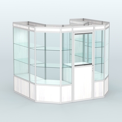 Павильон из профиля пристенный №3а ( 4,32 кв. м), Ясень Анкор светлый