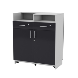 Кассовый прилавок "Диаманд" №9-1000 выкатной, ЛДСП серый +МДФ графит