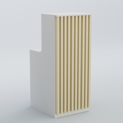 Ресепшен узкий серии ВЕРТИКАЛЬ №2, Белый + Крем Вайс