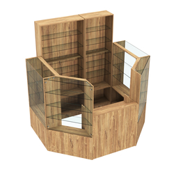 Торговый пристенный островок ГРАЦИЯ №2 (открытый) (3.3 кв.м), Дуб Канзас коричневый