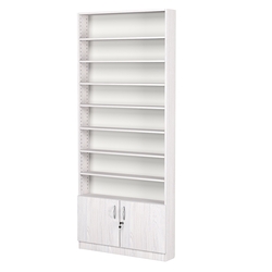 Стеллаж из ДСП с 7-ю полками 150x900 мм серии LEVEL-7 №9 (З/C - ДВП), Ясень Анкор светлый