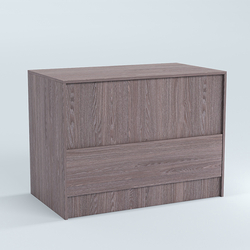 Стол-ресепшен серии ПРАЙМ №1Б, Ясень Анкор темный