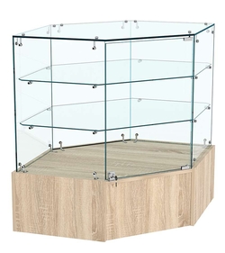 Прилавок Истра №118 угловой, универсальный (закрытый), Дуб сонома