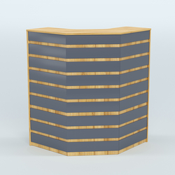 Ресепшен серии ПРАЙМ №3А угловой, Дуб Золотистый и Темно-Серый