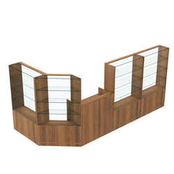 Торговый угловой островок ГРАЦИЯ №5 (открытый) (5.09 кв.м), Орех