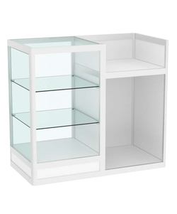 Прилавок под кассу из профиля №4  (открытый), Белый