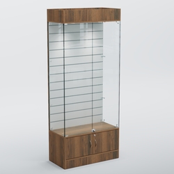 Витрина СЕТЬ №2 с экономпанелью, Орех