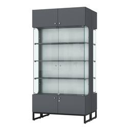Витрина Монти №5 двусторонняя, Темно-Серый