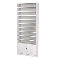 Стеллаж из ДСП с 9-ю полками 200x900 мм серии LEVEL-9 №10 (З/C - ДВП), Ясень Анкор светлый