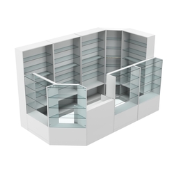 Торговый угловой островок ГРАЦИЯ №6 (открытый) (6.09 кв.м), Серый