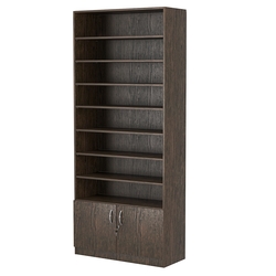 Стеллаж из ДСП с 7-ю полками 350x900 мм серии LEVEL-7 №13 (З/C - ДВП), Дуб Венге