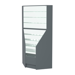 Витрина внутренняя угловая Алмаз №4, Темно-Серый