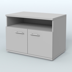 Тумба под оргтехнику, цвет дуб шамони темный, Серый