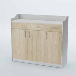 Стойка официанта "Бармен" №8, Белый + Дуб Сонома