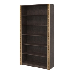 Торговый большой стеллаж с декором СБА-1-1В-400, Дуб Венге