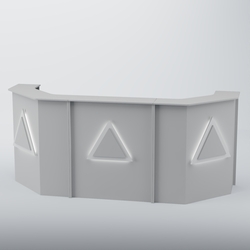 Ресепшен со скошенными углами ТРЕУГОЛЬНИК №5, Серый