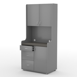 Офисная мини-кухня ЭЛЕГИЯ №4А, Темно-Серый