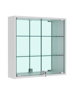 Витрина настенная №1-2А с зеркалом, Серый