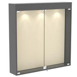 Витрина настенная БАРОН для медалей №4-4А, Темно-Серый + 01 Cream