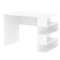 Стол письменный со стеллажом СПС-03-П (правосторонний), Белый