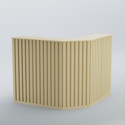 Ресепшен Г-образный серии ПРИЛИВ №4, Крем Вайс