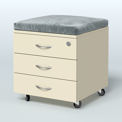 Тумба подкатная Платинум Персонал, цвет белый премиум, Крем Вайс