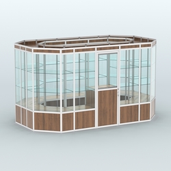 Павильон из профиля островной №5а, Орех