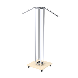 Торговое вешало для одежды с наклонными кронштейнами СТРЕЛА №3-5Ц-ТНХ, Крем Вайс