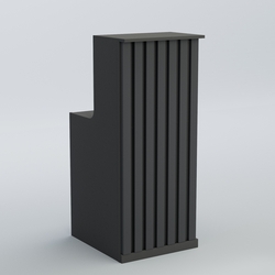 Ресепшен узкий серии ПРИЛИВ №2, Антрацит