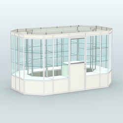 Павильон из профиля островной №5а, Белый