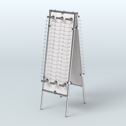 Напольная стойка Хром под очки №5-Д24 Шалаш (открытого доступа), Ясень Анкор светлый