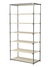Пристенный торговый стеллаж ЛАЙТ с глубокими полками ДСП №4 Крем Вайс