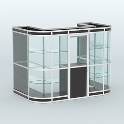 Павильон из профиля пристенный №4в (4,05 кв. м), Черный