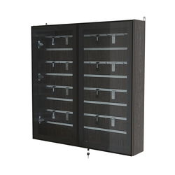 Витрина настенная №4-1Б закрытая с экономпанелью серии Collecto, Дуб Венге