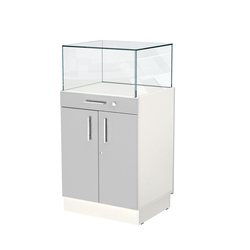 Прилавок ювелирный "Диаманд" №1-600, Белый + Серый