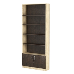 Стеллаж из ДСП с 4-мя полками 250x900 мм серии LEVEL-4 №11 (З/C - ДВП), Дуб Сонома + Дуб Венге