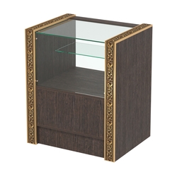 Недорогой прилавок малый с декоративными молдингами №ПДМ-3-600, Дуб Венге