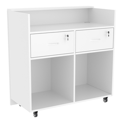 Прилавок ИСТРА под кассу №51 выкатной, Белый