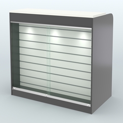 Ресепшен-Лайт №3 (Фасадная стенка - Экономпанель), Черный и Белый