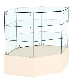 Прилавок Истра №18 угловой, универсальный (открытый), Крем Вайс