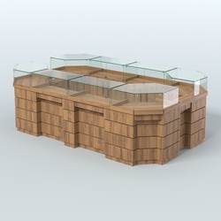 Торговый островок GOLD №5 (6,75 кв.м), Орех