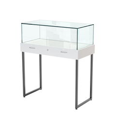 Прилавок ювелирный "Диаманд" №4-1000, ЛДСП белый + МДФ белый