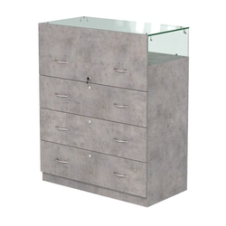 Истра прилавок ювелирный №1 (450мм), Бетон Чикаго светло-серый F186 ST9