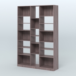 Стеллаж из ДСП серии ЛОФТ №14-2 с полками ДСП, Ясень Анкор темный