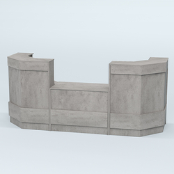 Ресепшен серии ПРАЙМ №7Б со столом выдачи, Бетон Чикаго светло-серый F186 ST9