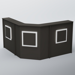 Ресепшен Г-образный КВАДРАТ №3, Черный