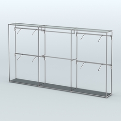 Торговая система ХРОМ без ДСП 3600 мм с поручнями №2, Темно-Серый