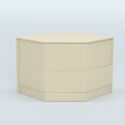 Стол-ресепшен серии ПРАЙМ №3Б угловой, Крем Вайс