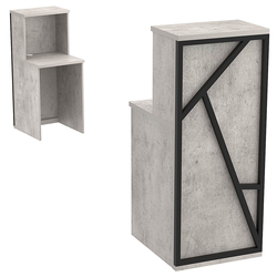 Ресепшен серии ЛОФТ - АЛЬФА №2 (декор №2), Бетон Чикаго светло-серый F186 ST9