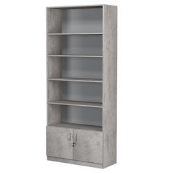 Стеллаж из ДСП с 4-мя полками 350x900 мм серии LEVEL-4 №13 (З/C - ДВП), Бетон Чикаго светло-серый F186 ST9